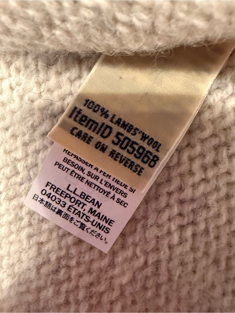 L.L.Bean 100% Lambswool Fair Isle Nordic Sweater Gray Black Women’s Medium - Picture 6 of 10